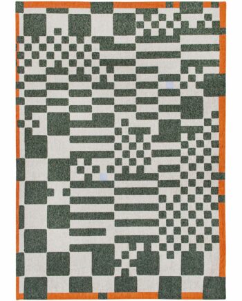 Louis De Poortere vloerkleed Craft Chess 9339 Deep Green