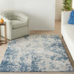 Nourison vloerkleed Rustic Textures RUS16 GRYBL GREY BLUE 5X7 099446799579 interior 1