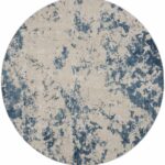 Nourison vloerkleed Rustic Textures RUS16 GRYBL GREY BLUE 8XRND 099446836120