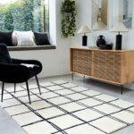 Asiatic vloerkleed Albany Grid Monochrome interior