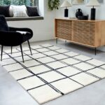 Asiatic vloerkleed Albany Grid Monochrome interior square