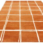 Asiatic vloerkleed Albany Grid Rust 1