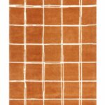 Asiatic vloerkleed Albany Grid Rust