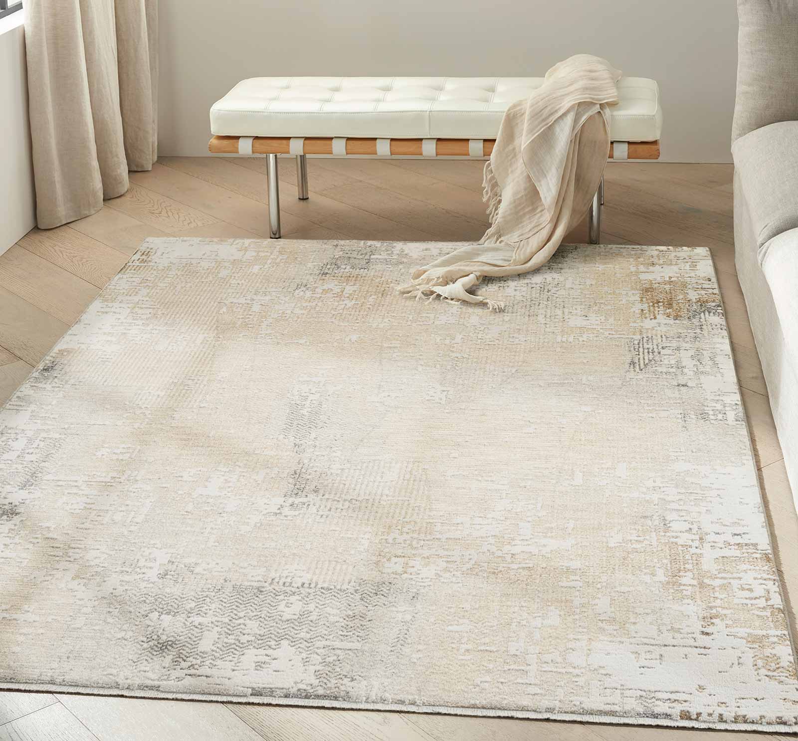 Calvin Klein vloerkleed Summit CK078 SUM05 CRMIV CREAM IVORY 5x8 841491143377 interior 1