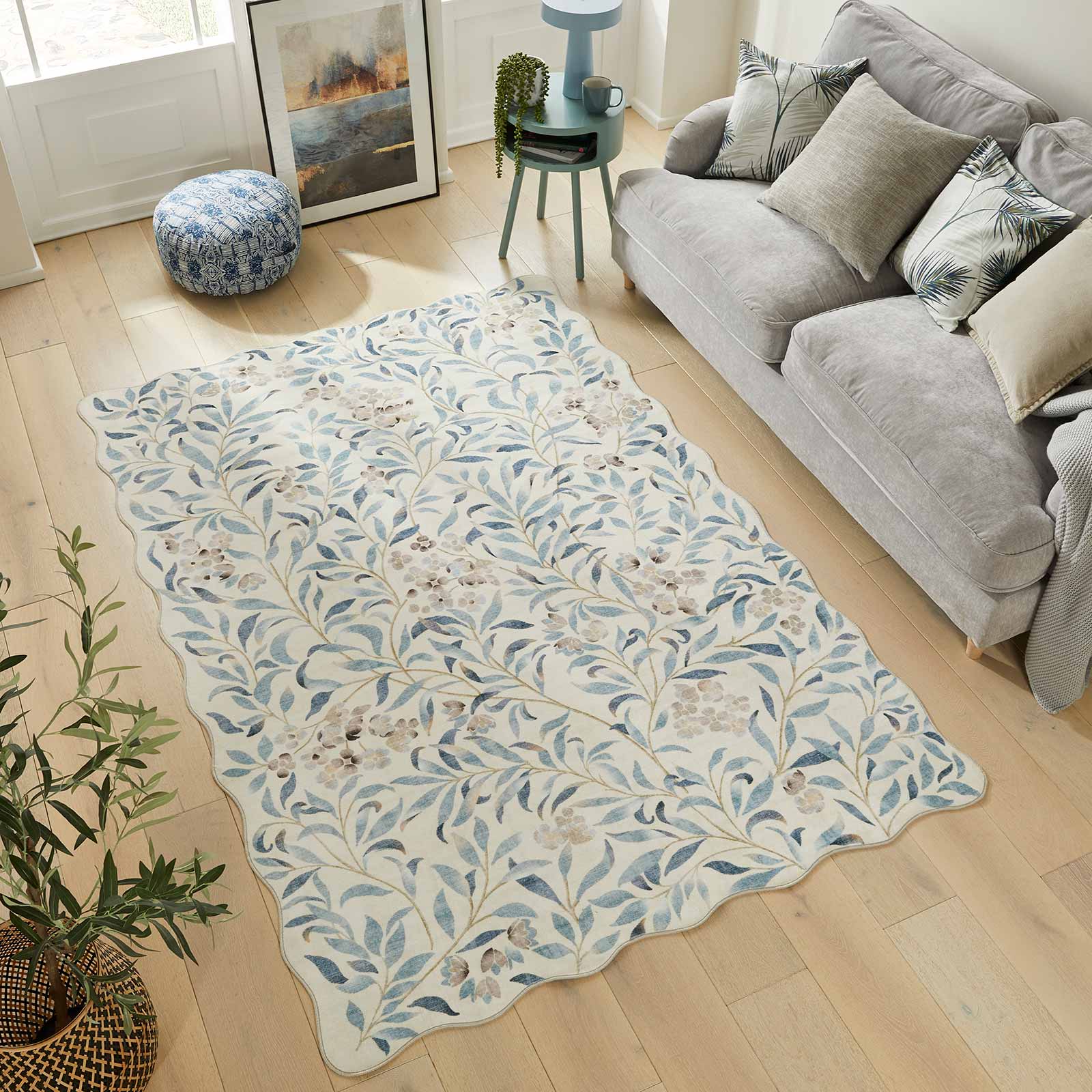 Concept Looms vloerkleed Liberty LIB301 IVORY BLUE 1