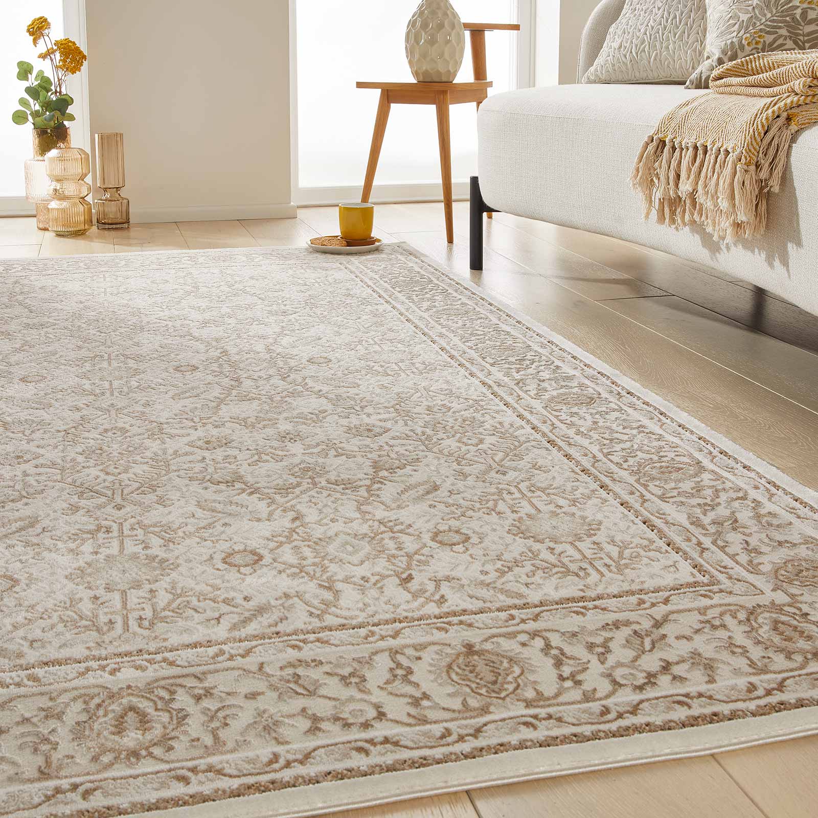 Concept Looms vloerkleed Olivia OLI104 GREY KHAKI interior 1