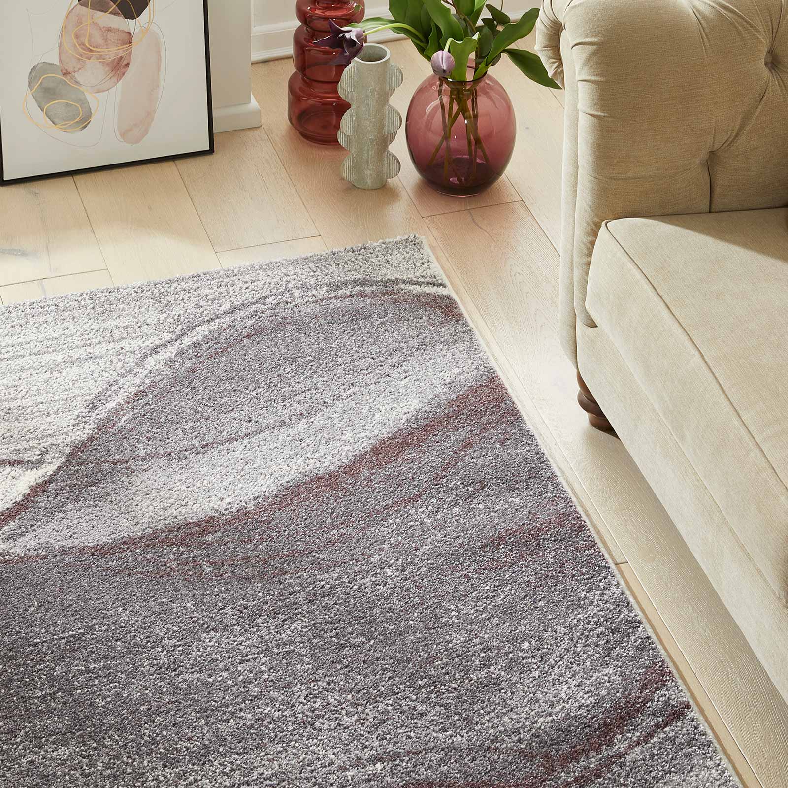 Concept Looms vloerkleed Somerset SOM103 WHITE PLUM zoom