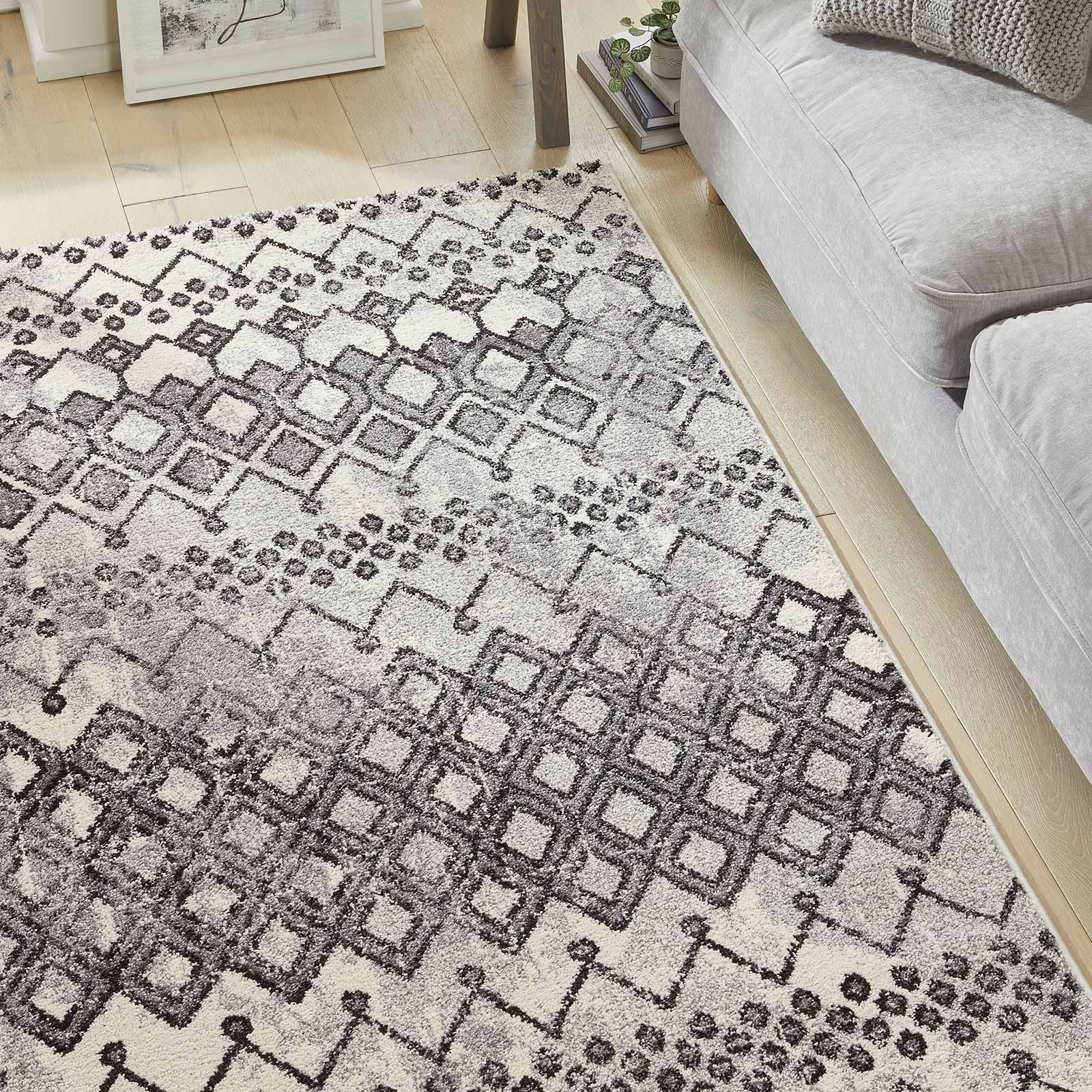 Concept Looms vloerkleed Somerset SOM104 WHITE ANTHRACITE zoom
