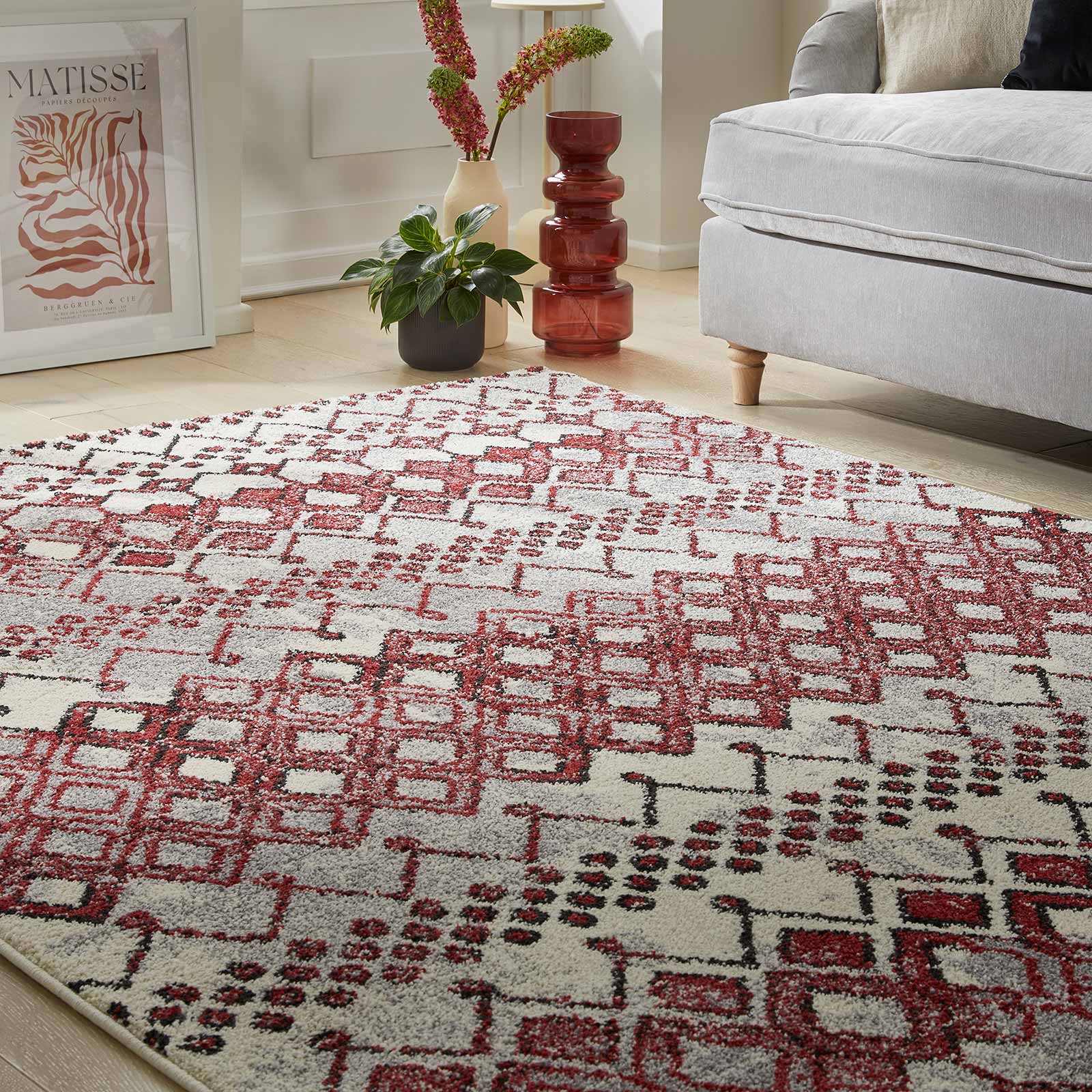 Concept Looms vloerkleed Somerset SOM104 WHITE TERRACOTA interior 3