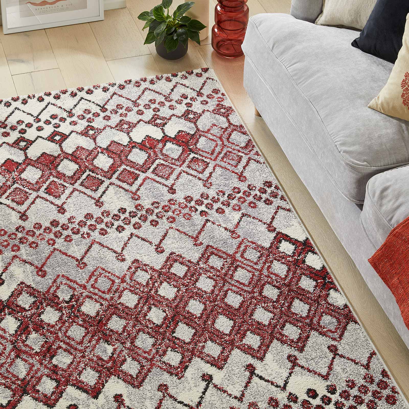 Concept Looms vloerkleed Somerset SOM104 WHITE TERRACOTA zoom