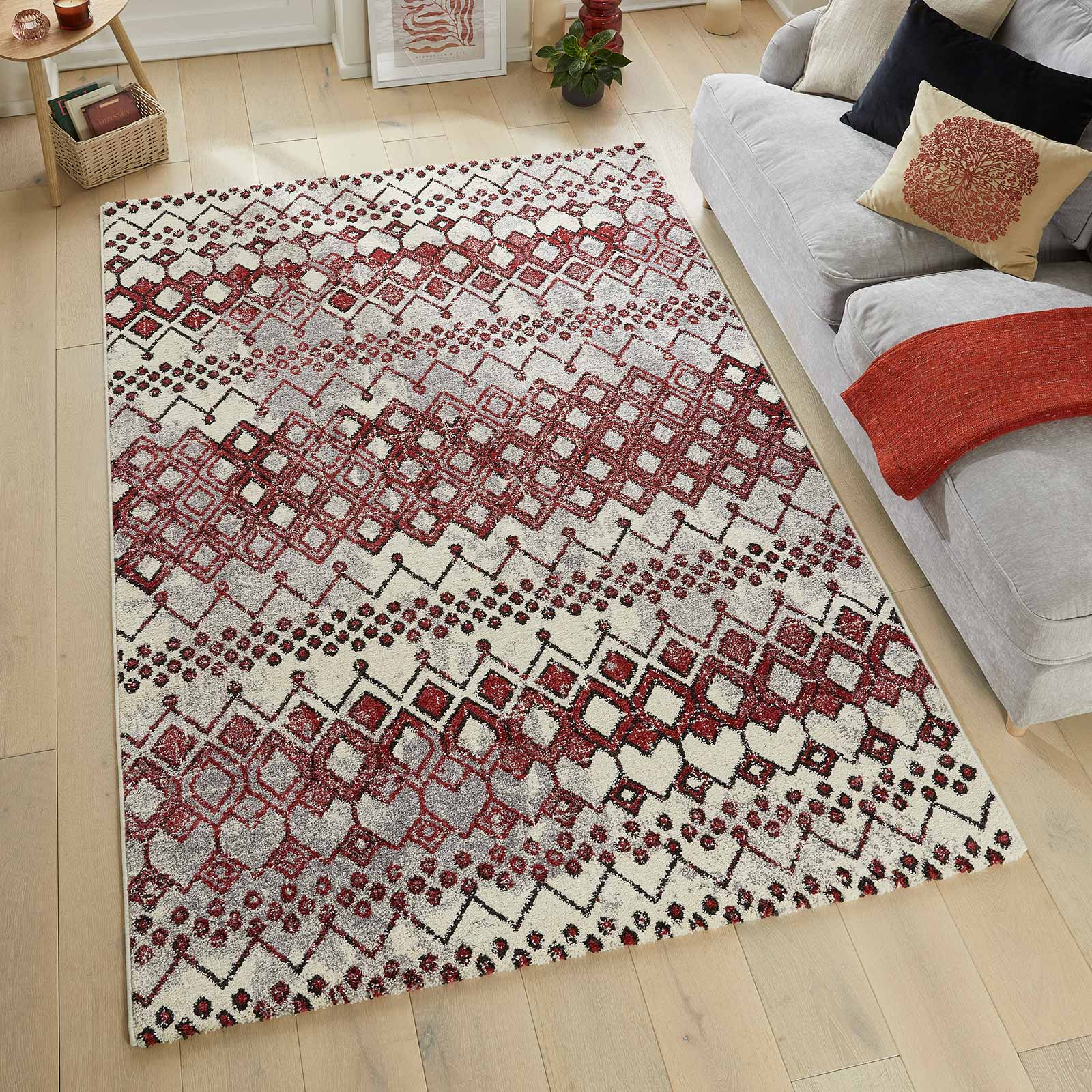 Concept Looms vloerkleed Somerset SOM104 WHITE TERRACOTA