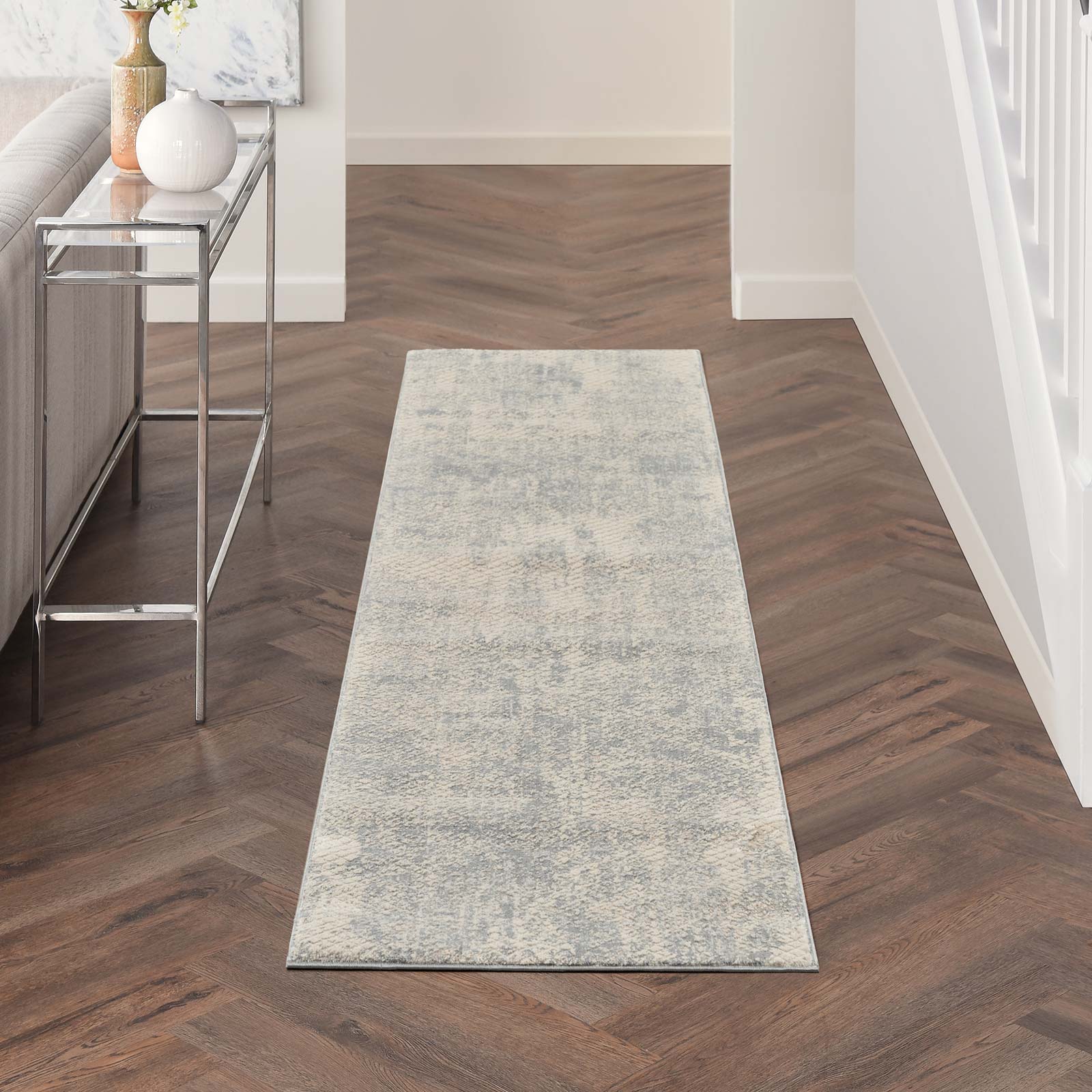 Nourison vloerkleed Exhale EXL01 LTGRY LIGHT GREY 2x8 099446955111 interior 1