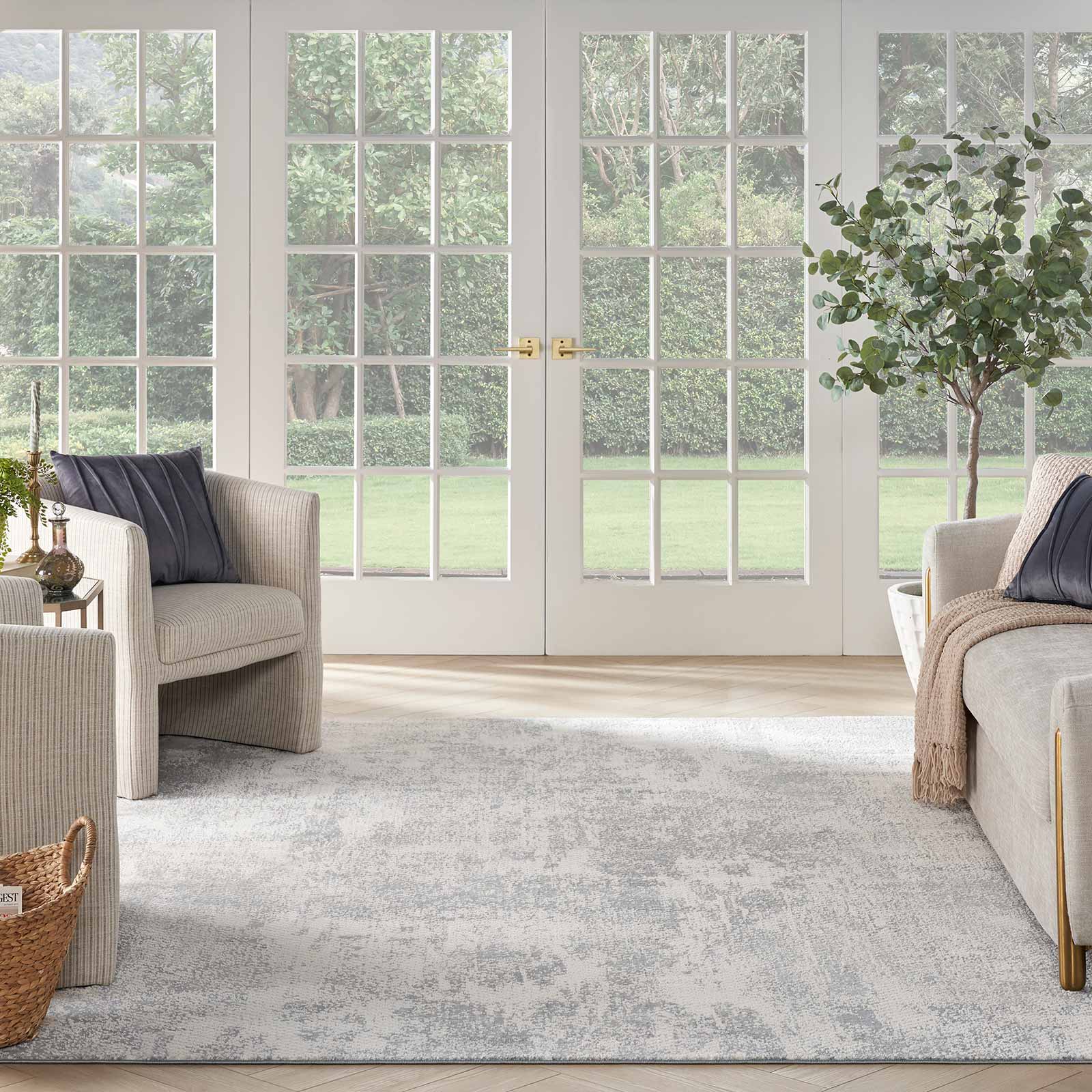 Nourison vloerkleed Exhale EXL01 LTGRY LIGHT GREY 8x10 099446955128 interior 3