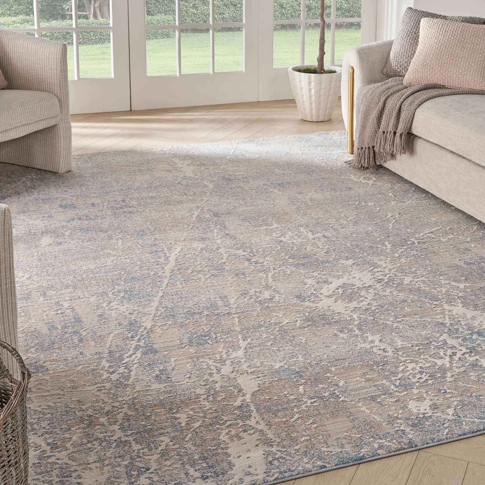 Nourison vloerkleed Exhale EXL02 BGEBL BEIGE BLUE 8x10 099446955166 interior 1