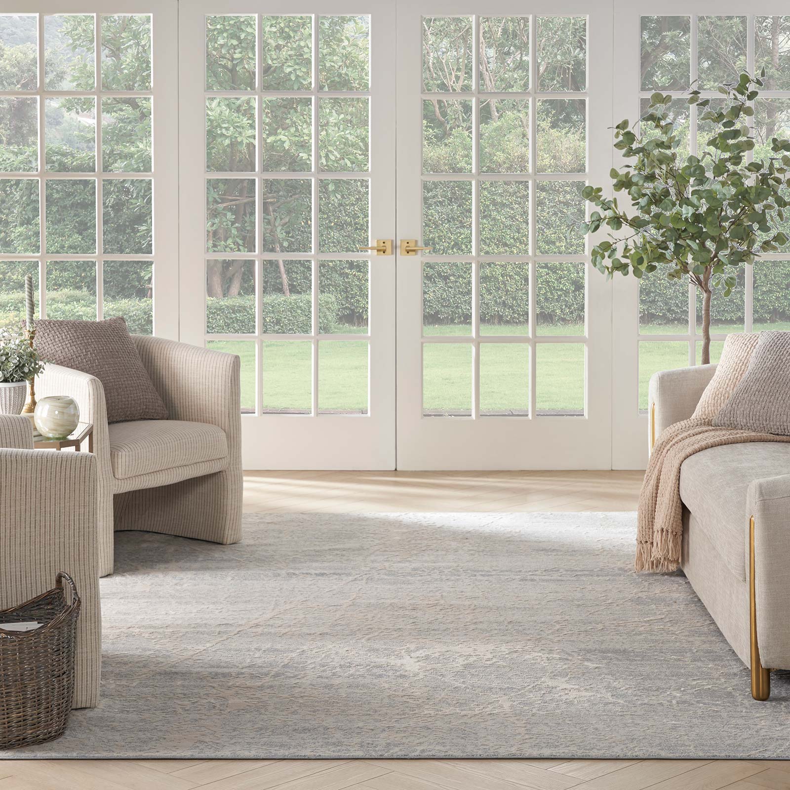 Nourison vloerkleed Exhale EXL02 IVGRY IVORY GREY 8x10 099446955159 interior 3