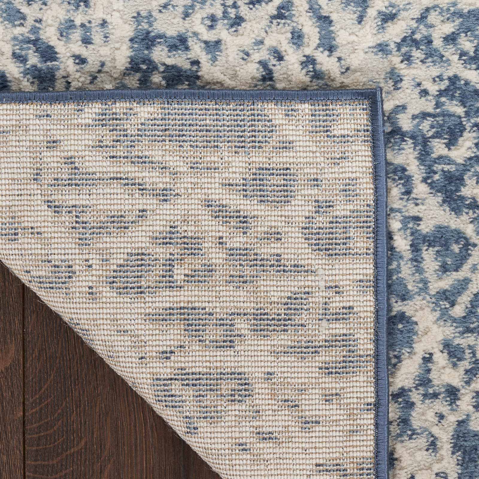 Nourison vloerkleed Exhale EXL02 NAVIV NAVY IVORY 5x7 099446954916 corner B