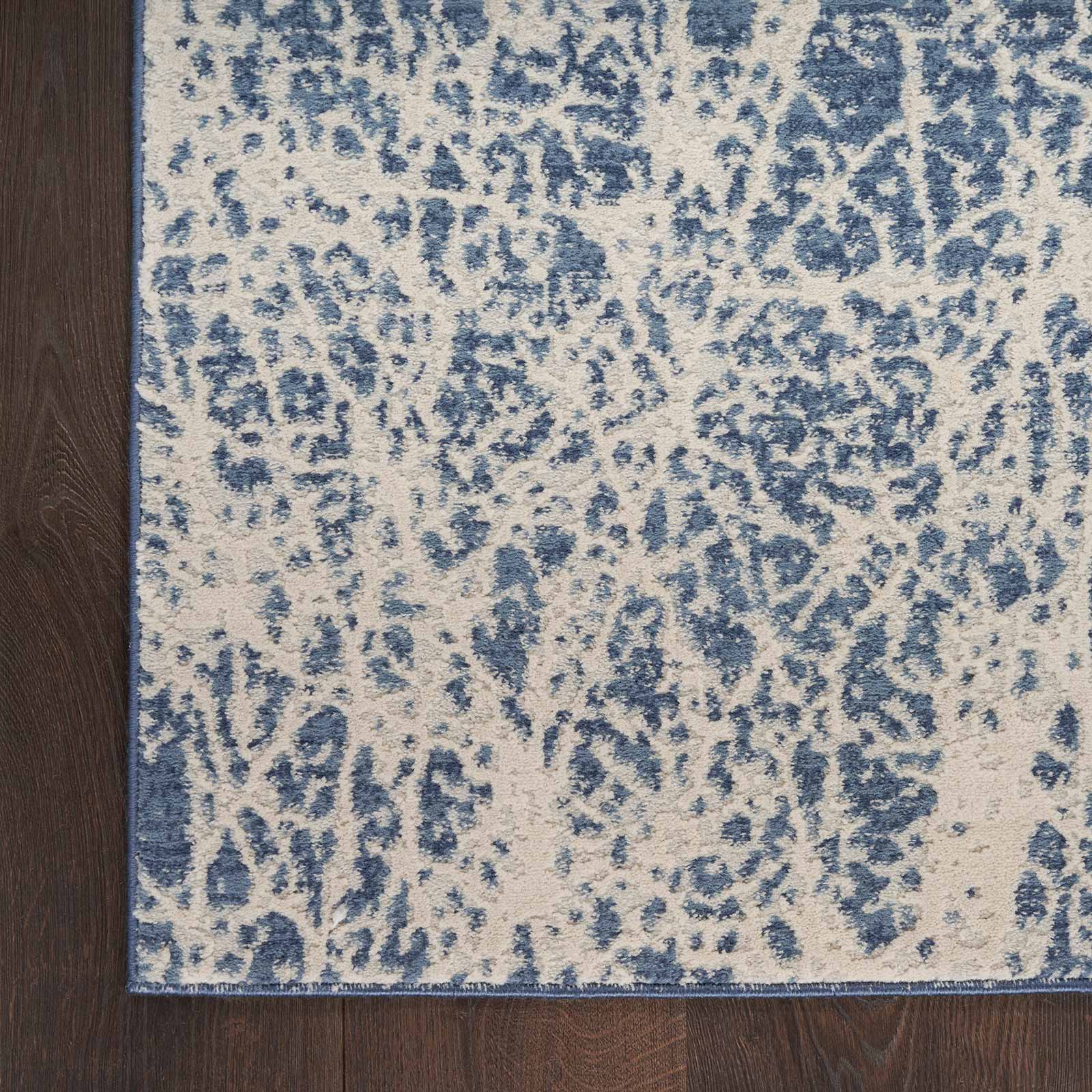 Nourison vloerkleed Exhale EXL02 NAVIV NAVY IVORY 5x7 099446954916 corner