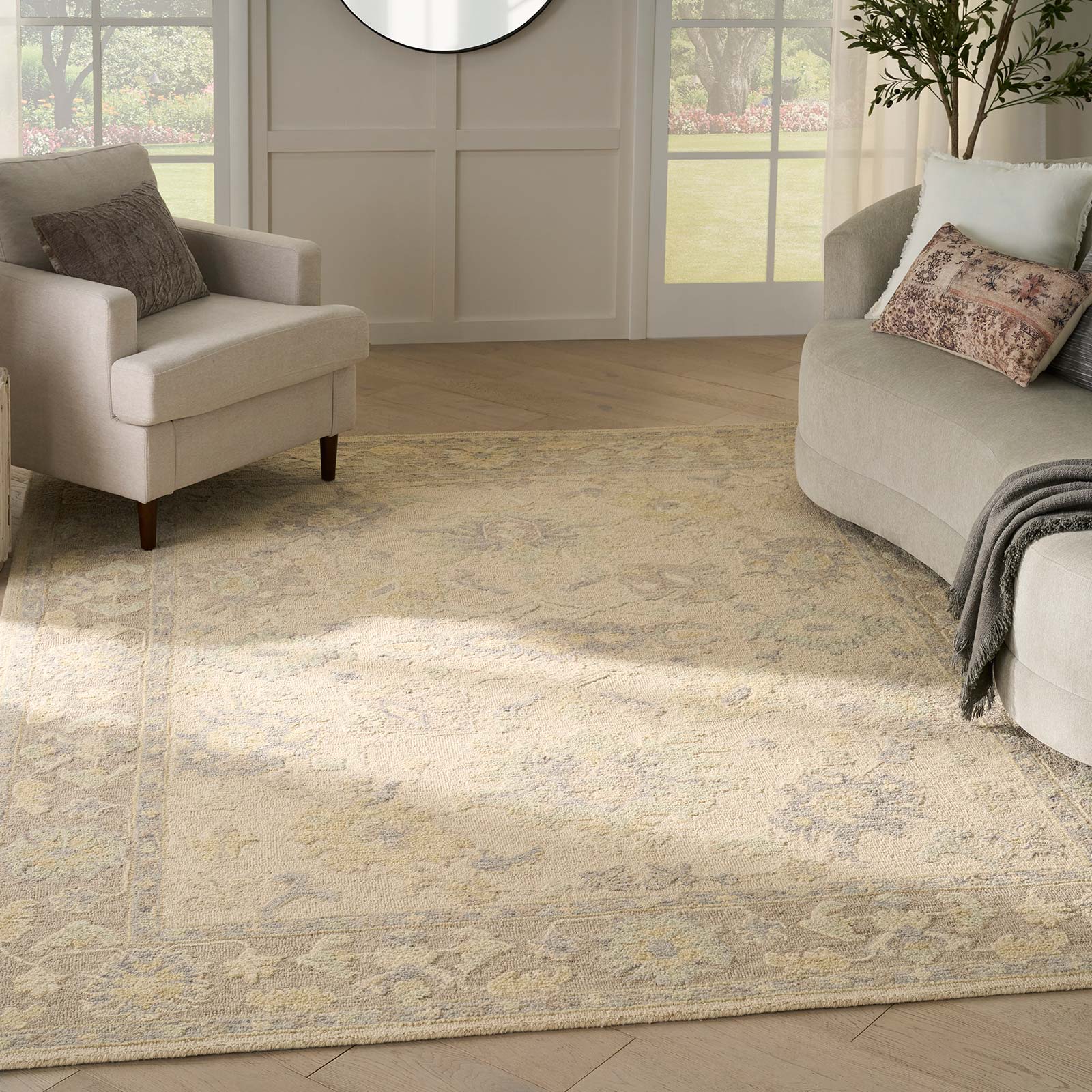 Nourison vloerkleed Maison MSO04 IVTAU IVORY TAUPE 8x10 0841491129296 interior 1