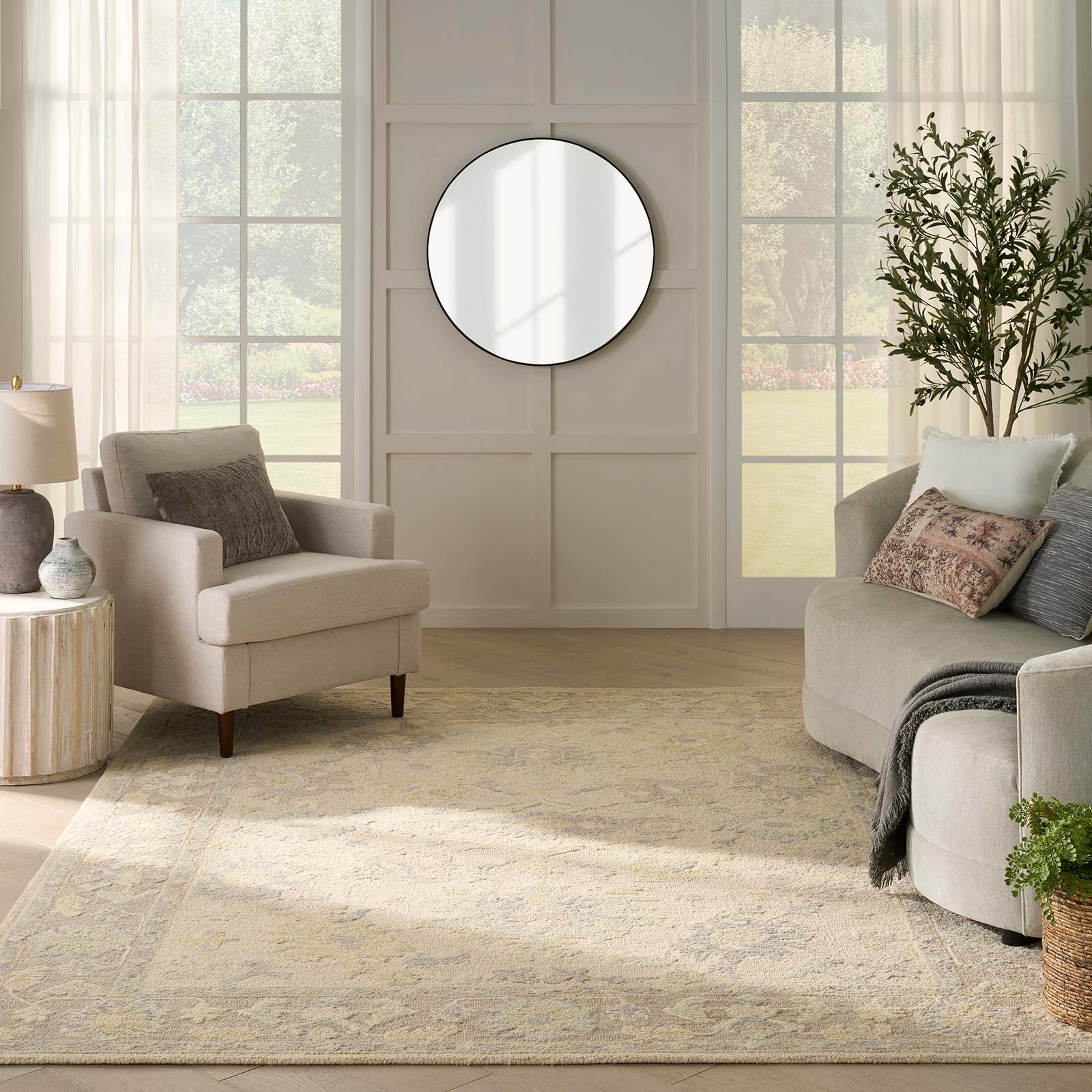 Nourison vloerkleed Maison MSO04 IVTAU IVORY TAUPE 8x10 0841491129296 interior 3