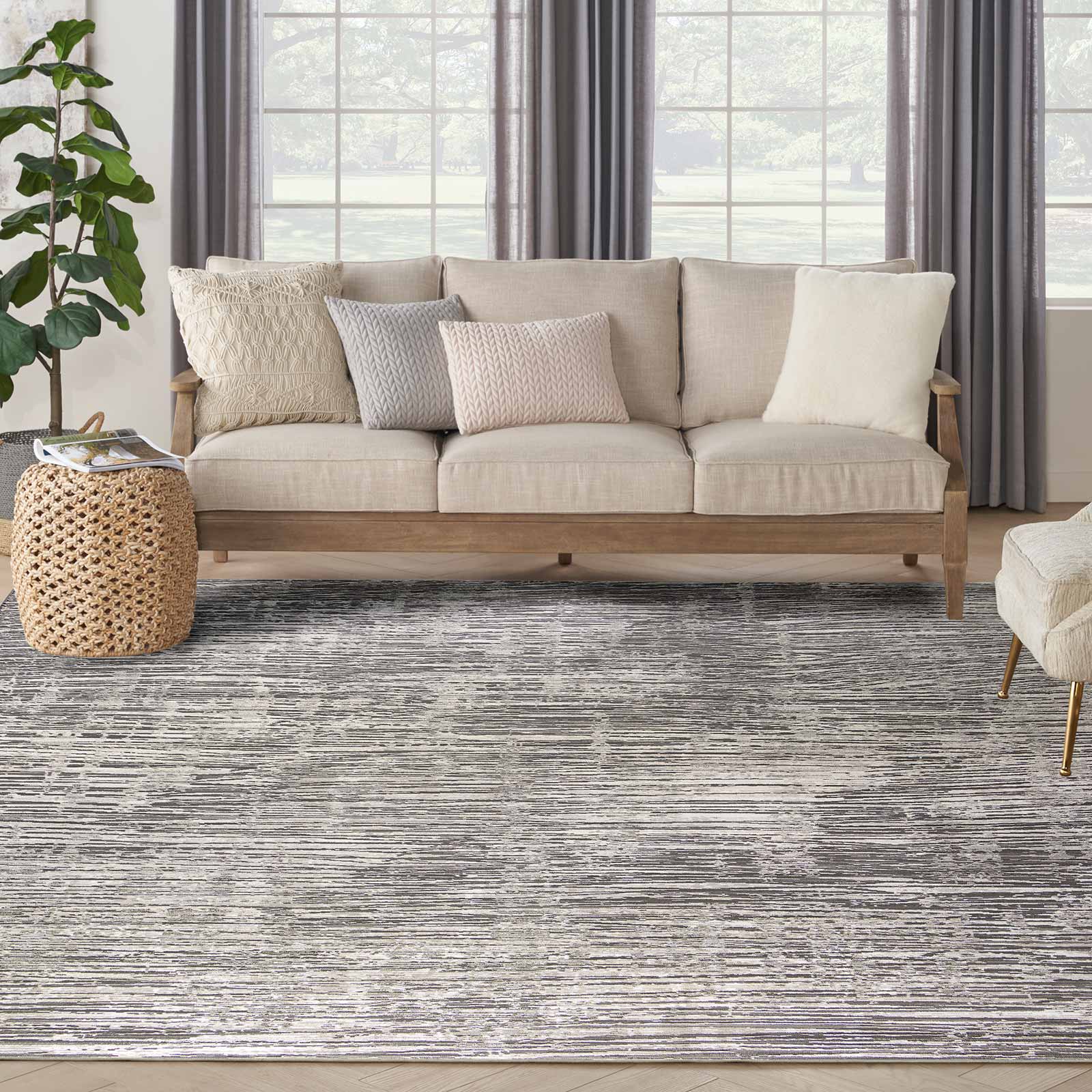 Nourison vloerkleed Sustainable Trends SUT01 IVGRY IVORY GREY 9x12 099446954169 interior 3