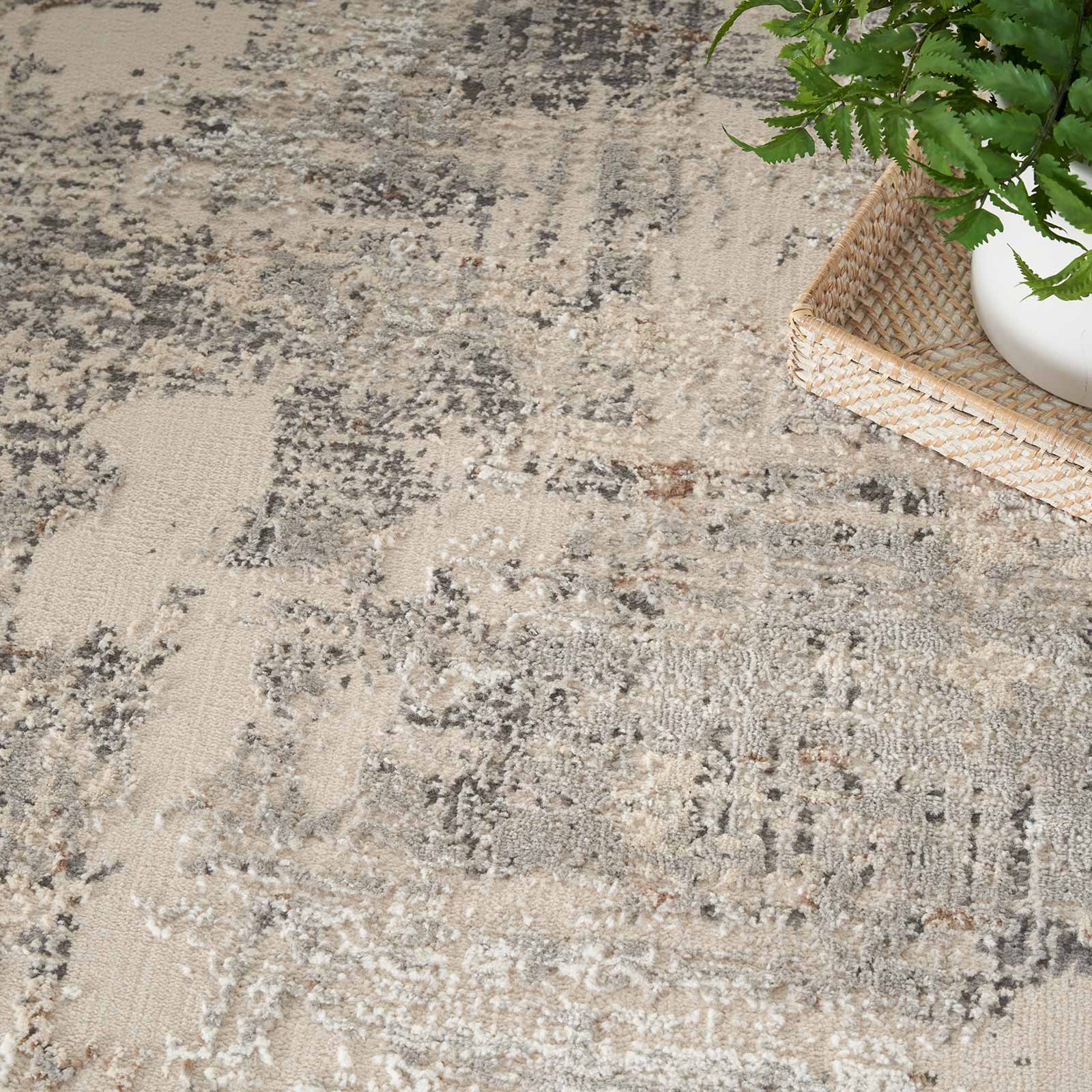 Nourison vloerkleed Sustainable Trends SUT04 BGEGY BEIGE GREY 5x7 099446954305 interior 2