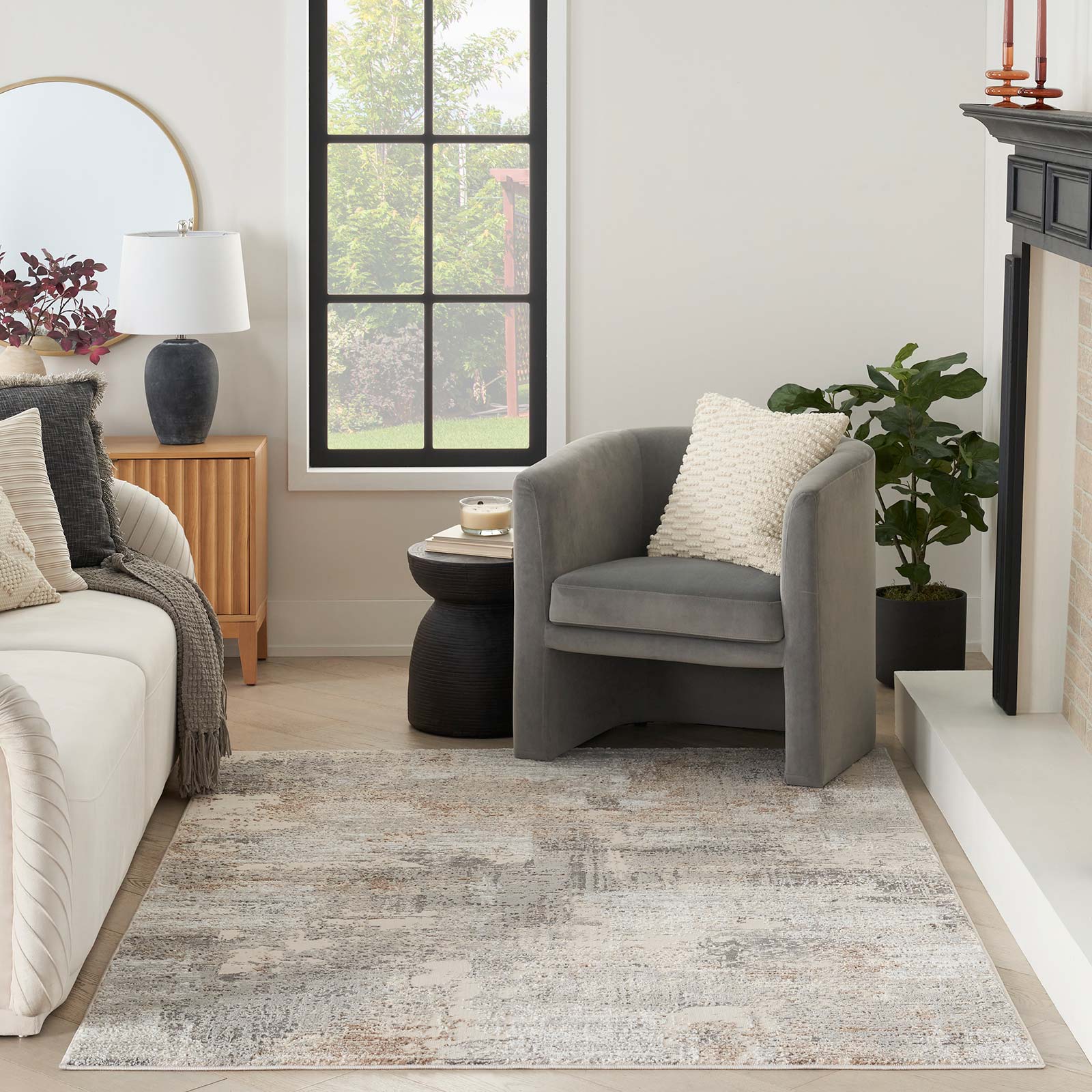 Nourison vloerkleed Sustainable Trends SUT04 BGEGY BEIGE GREY 5x7 099446954305 interior 3
